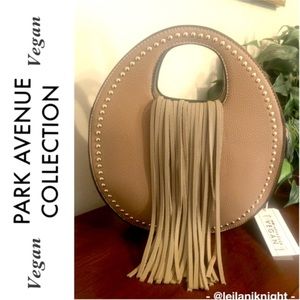 Park Avenue Collection Fringe Taupe Crossbody